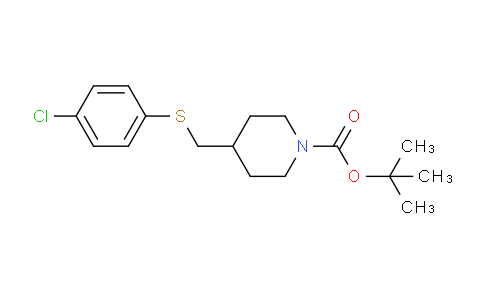 CAS No. 1289387-54-7, tert-Butyl 4-(((4-chlorophenyl)thio)methyl)piperidine-1-carboxylate