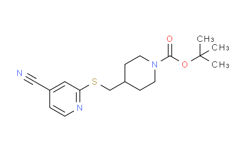 CAS No. 1353958-91-4, tert-Butyl 4-(((4-cyanopyridin-2-yl)thio)methyl)piperidine-1-carboxylate