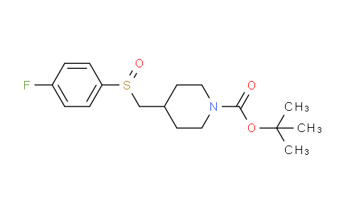 CAS No. 1353989-67-9, tert-Butyl 4-(((4-fluorophenyl)sulfinyl)methyl)piperidine-1-carboxylate