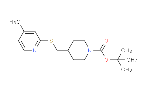 CAS No. 1353989-92-0, tert-Butyl 4-(((4-methylpyridin-2-yl)thio)methyl)piperidine-1-carboxylate