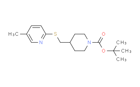 CAS No. 1353967-09-5, tert-Butyl 4-(((5-methylpyridin-2-yl)thio)methyl)piperidine-1-carboxylate