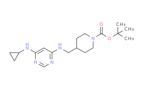 CAS No. 1353955-05-1, tert-Butyl 4-(((6-(cyclopropylamino)pyrimidin-4-yl)amino)methyl)piperidine-1-carboxylate