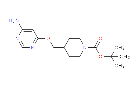 CAS No. 1353989-85-1, tert-Butyl 4-(((6-aminopyrimidin-4-yl)oxy)methyl)piperidine-1-carboxylate