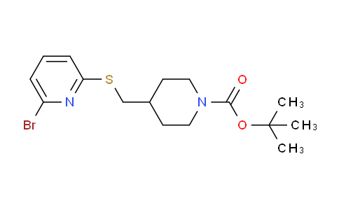 CAS No. 1353951-64-0, tert-Butyl 4-(((6-bromopyridin-2-yl)thio)methyl)piperidine-1-carboxylate