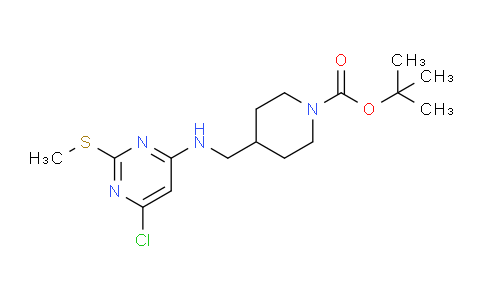 CAS No. 1261232-62-5, tert-Butyl 4-(((6-chloro-2-(methylthio)pyrimidin-4-yl)amino)methyl)piperidine-1-carboxylate