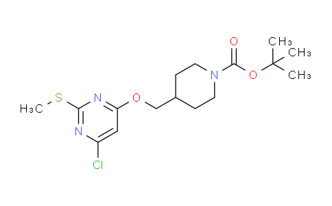 CAS No. 1261232-40-9, tert-Butyl 4-(((6-chloro-2-(methylthio)pyrimidin-4-yl)oxy)methyl)piperidine-1-carboxylate