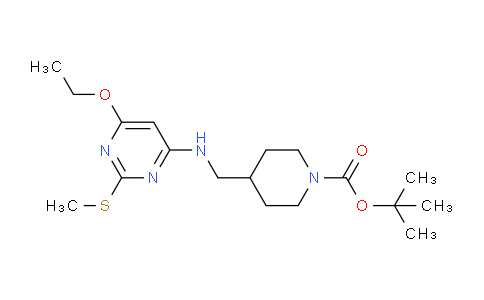 CAS No. 1353989-87-3, tert-Butyl 4-(((6-ethoxy-2-(methylthio)pyrimidin-4-yl)amino)methyl)piperidine-1-carboxylate