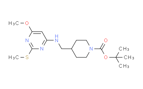CAS No. 1353958-26-5, tert-Butyl 4-(((6-methoxy-2-(methylthio)pyrimidin-4-yl)amino)methyl)piperidine-1-carboxylate