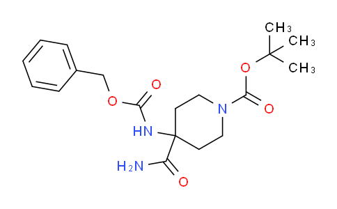 CAS No. 288154-17-6, tert-Butyl 4-(((benzyloxy)carbonyl)amino)-4-carbamoylpiperidine-1-carboxylate
