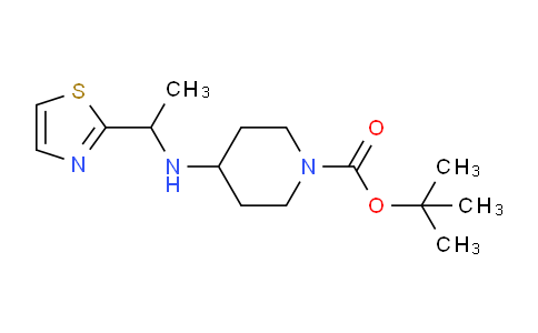 CAS No. 1289387-85-4, tert-Butyl 4-((1-(thiazol-2-yl)ethyl)amino)piperidine-1-carboxylate