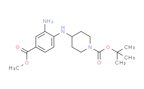 CAS No. 1037833-90-1, tert-Butyl 4-((2-amino-4-(methoxycarbonyl)phenyl)amino)piperidine-1-carboxylate