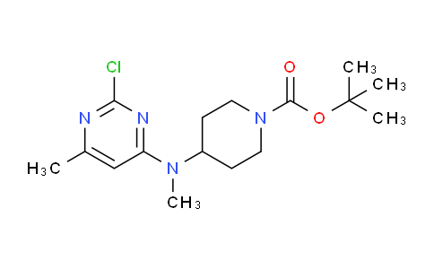 CAS No. 1261231-18-8, tert-Butyl 4-((2-chloro-6-methylpyrimidin-4-yl)(methyl)amino)piperidine-1-carboxylate