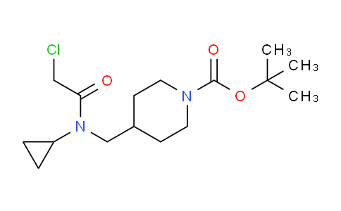 CAS No. 1353974-06-7, tert-Butyl 4-((2-chloro-N-cyclopropylacetamido)methyl)piperidine-1-carboxylate