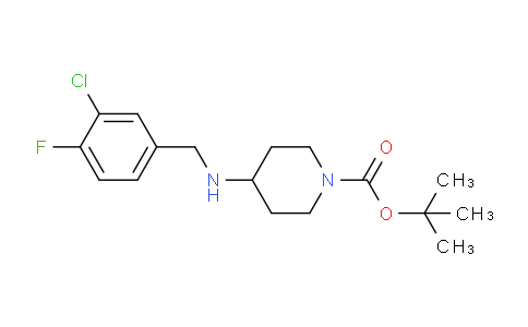 CAS No. 1349716-10-4, tert-Butyl 4-((3-chloro-4-fluorobenzyl)amino)piperidine-1-carboxylate