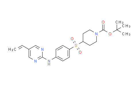 CAS No. 937012-25-4, tert-Butyl 4-((4-((5-vinylpyrimidin-2-yl)amino)phenyl)sulfonyl)piperidine-1-carboxylate