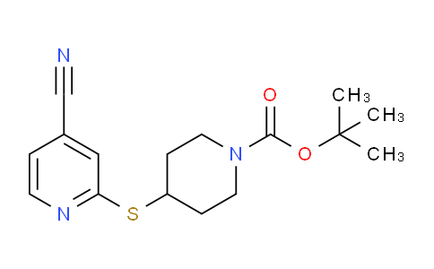 CAS No. 1353966-79-6, tert-Butyl 4-((4-cyanopyridin-2-yl)thio)piperidine-1-carboxylate