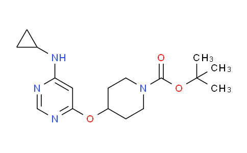 CAS No. 1417793-41-9, tert-Butyl 4-((6-(cyclopropylamino)pyrimidin-4-yl)oxy)piperidine-1-carboxylate
