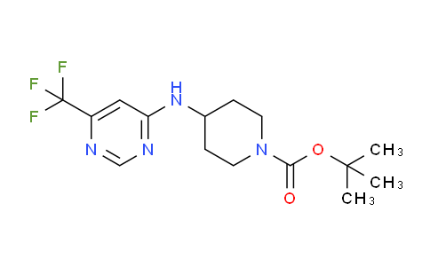 CAS No. 1448854-71-4, tert-Butyl 4-((6-(trifluoromethyl)pyrimidin-4-yl)amino)piperidine-1-carboxylate