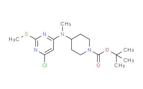 CAS No. 1261229-88-2, tert-Butyl 4-((6-chloro-2-(methylthio)pyrimidin-4-yl)(methyl)amino)piperidine-1-carboxylate
