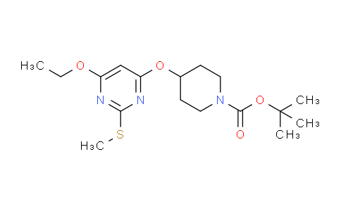 CAS No. 1353978-81-0, tert-Butyl 4-((6-ethoxy-2-(methylthio)pyrimidin-4-yl)oxy)piperidine-1-carboxylate