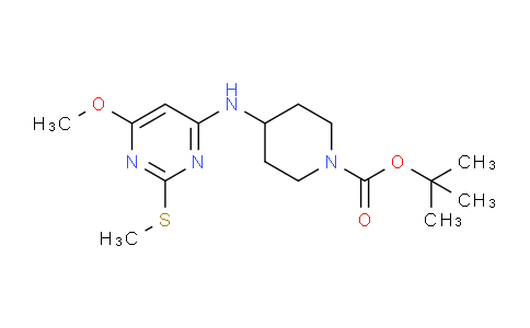 CAS No. 1353980-32-1, tert-Butyl 4-((6-methoxy-2-(methylthio)pyrimidin-4-yl)amino)piperidine-1-carboxylate