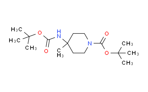CAS No. 1187322-34-4, tert-Butyl 4-((tert-butoxycarbonyl)amino)-4-methylpiperidine-1-carboxylate