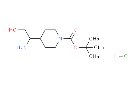 CAS No. 2044704-67-6, tert-Butyl 4-(1-amino-2-hydroxyethyl)piperidine-1-carboxylate hydrochloride