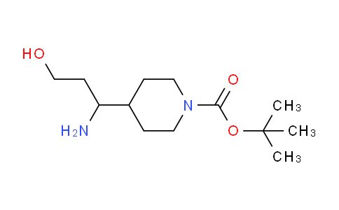 CAS No. 1420857-49-3, tert-Butyl 4-(1-amino-3-hydroxypropyl)piperidine-1-carboxylate