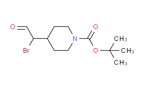 CAS No. 301221-63-6, tert-Butyl 4-(1-bromo-2-oxoethyl)piperidine-1-carboxylate