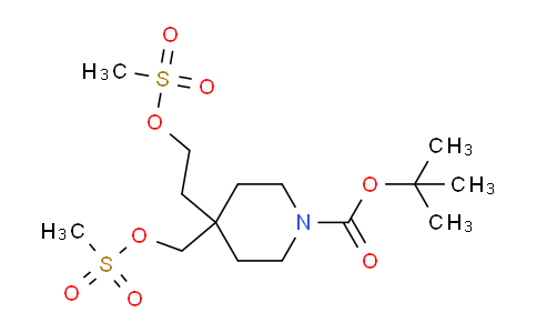 CAS No. 929301-95-1, tert-Butyl 4-(2-((methylsulfonyl)oxy)ethyl)-4-(((methylsulfonyl)oxy)methyl)piperidine-1-carboxylate