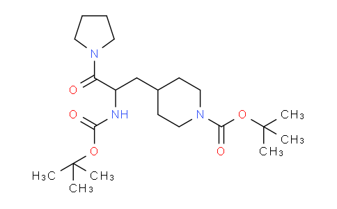 CAS No. 1219337-75-3, tert-Butyl 4-(2-((tert-butoxycarbonyl)amino)-3-oxo-3-(pyrrolidin-1-yl)propyl)piperidine-1-carboxylate