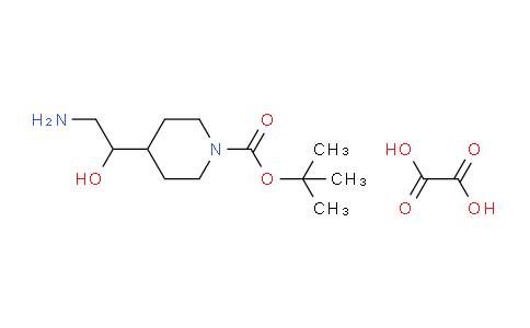 CAS No. 1610028-37-9, tert-Butyl 4-(2-amino-1-hydroxyethyl)piperidine-1-carboxylate oxalate