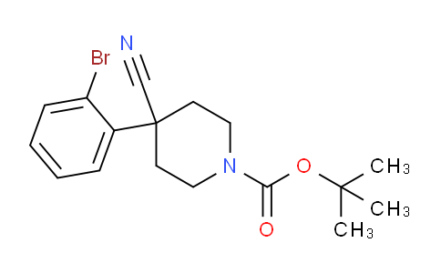 CAS No. 920023-51-4, tert-Butyl 4-(2-bromophenyl)-4-cyanopiperidine-1-carboxylate