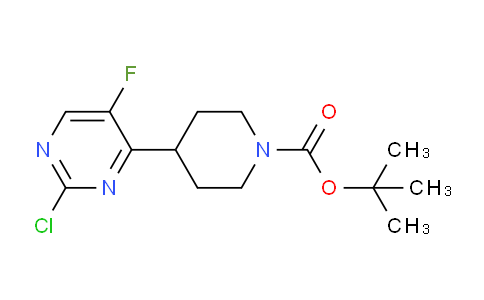 CAS No. 1053657-03-6, tert-Butyl 4-(2-chloro-5-fluoropyrimidin-4-yl)piperidine-1-carboxylate