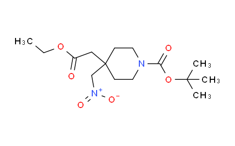 CAS No. 1462385-41-6, tert-Butyl 4-(2-ethoxy-2-oxoethyl)-4-(nitromethyl)piperidine-1-carboxylate