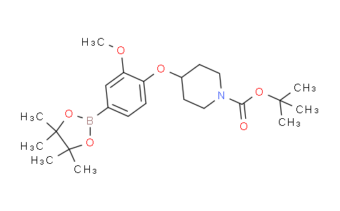CAS No. 1246372-53-1, tert-Butyl 4-(2-methoxy-4-(4,4,5,5-tetramethyl-1,3,2-dioxaborolan-2-yl)phenoxy)piperidine-1-carboxylate