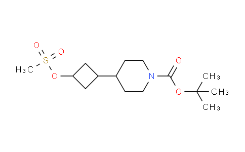 CAS No. 1958100-64-5, tert-Butyl 4-(3-((methylsulfonyl)oxy)cyclobutyl)piperidine-1-carboxylate