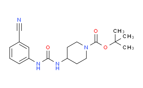 CAS No. 198823-38-0, tert-Butyl 4-(3-(3-cyanophenyl)ureido)piperidine-1-carboxylate