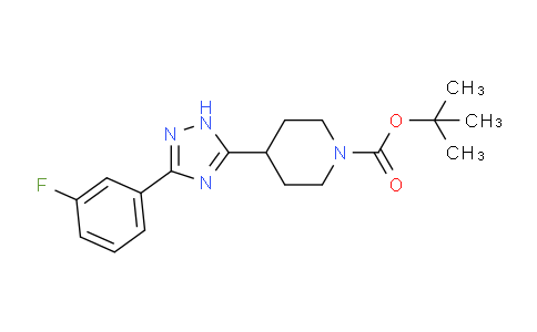 CAS No. 1205638-05-6, tert-Butyl 4-(3-(3-fluorophenyl)-1H-1,2,4-triazol-5-yl)piperidine-1-carboxylate