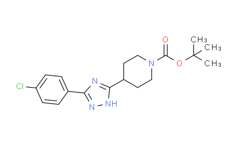 CAS No. 1205637-02-0, tert-Butyl 4-(3-(4-chlorophenyl)-1H-1,2,4-triazol-5-yl)piperidine-1-carboxylate