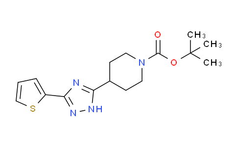 CAS No. 1001467-84-0, tert-Butyl 4-(3-(thiophen-2-yl)-1H-1,2,4-triazol-5-yl)piperidine-1-carboxylate