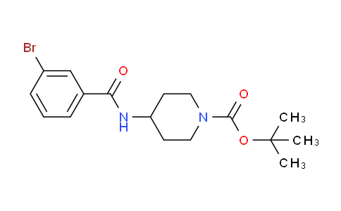 CAS No. 1233951-77-3, tert-Butyl 4-(3-bromobenzamido)piperidine-1-carboxylate