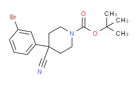 CAS No. 849928-28-5, tert-Butyl 4-(3-bromophenyl)-4-cyanopiperidine-1-carboxylate