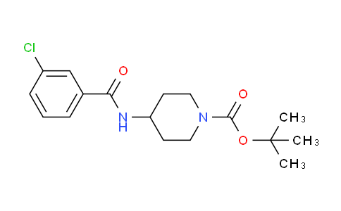CAS No. 1349718-50-8, tert-Butyl 4-(3-chlorobenzamido)piperidine-1-carboxylate
