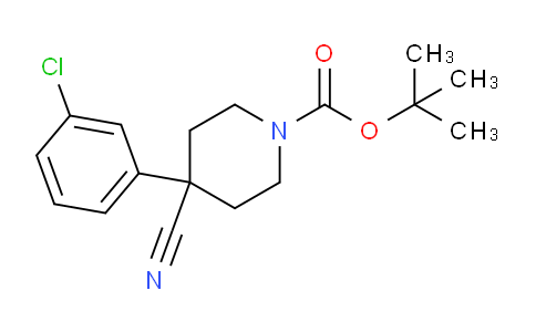 CAS No. 553631-33-7, tert-Butyl 4-(3-chlorophenyl)-4-cyanopiperidine-1-carboxylate