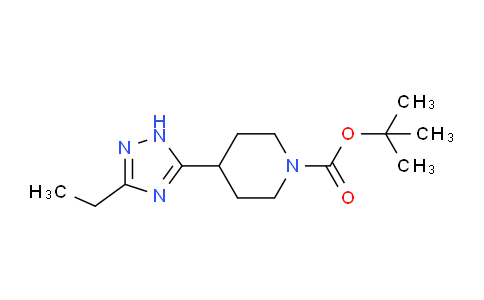 CAS No. 1556901-03-1, tert-Butyl 4-(3-ethyl-1H-1,2,4-triazol-5-yl)piperidine-1-carboxylate