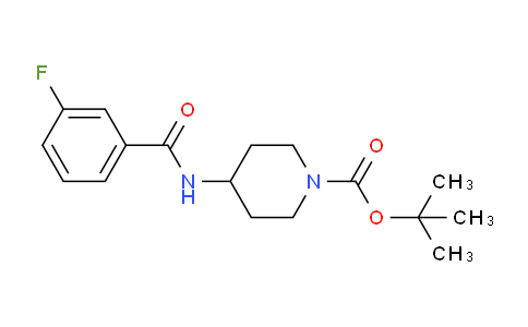 CAS No. 1233955-01-5, tert-Butyl 4-(3-fluorobenzamido)piperidine-1-carboxylate