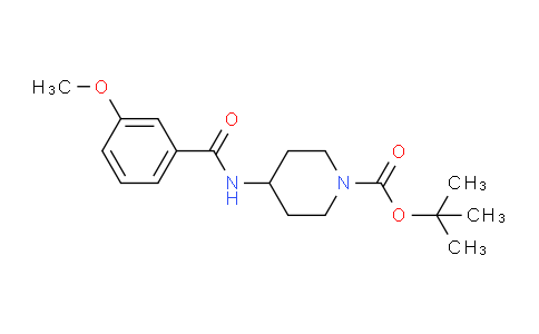 CAS No. 1018073-13-6, tert-Butyl 4-(3-methoxybenzamido)piperidine-1-carboxylate
