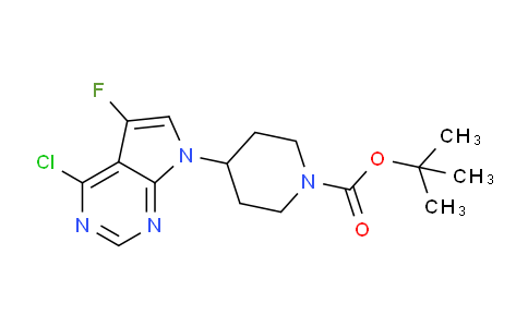 CAS No. 1236284-39-1, tert-Butyl 4-(4-chloro-5-fluoro-7H-pyrrolo[2,3-d]pyrimidin-7-yl)piperidine-1-carboxylate