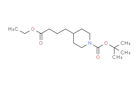CAS No. 142247-37-8, tert-Butyl 4-(4-ethoxy-4-oxobutyl)piperidine-1-carboxylate